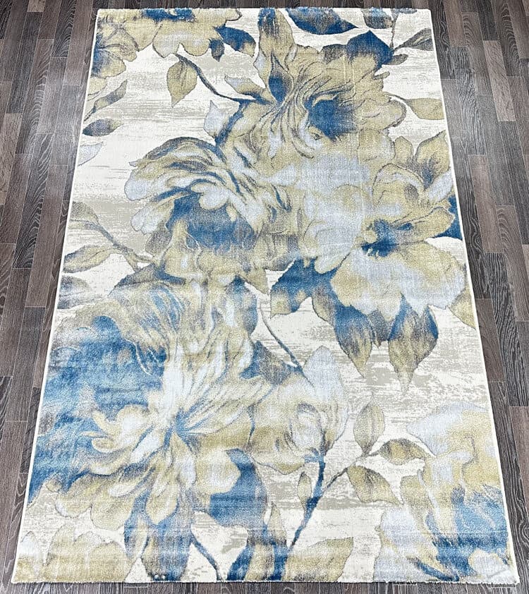 Ковер GILAN L137A_CREAM SHRINK / BLUE FDY