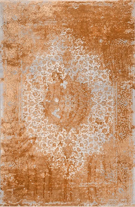 Ковер Art Deco 3023A_L_GRAY / COPPER_2