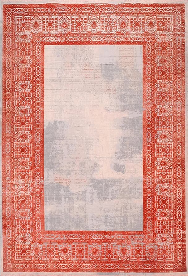 Ковер Art Deco 3035A_CREAM2 / ORANGE_2